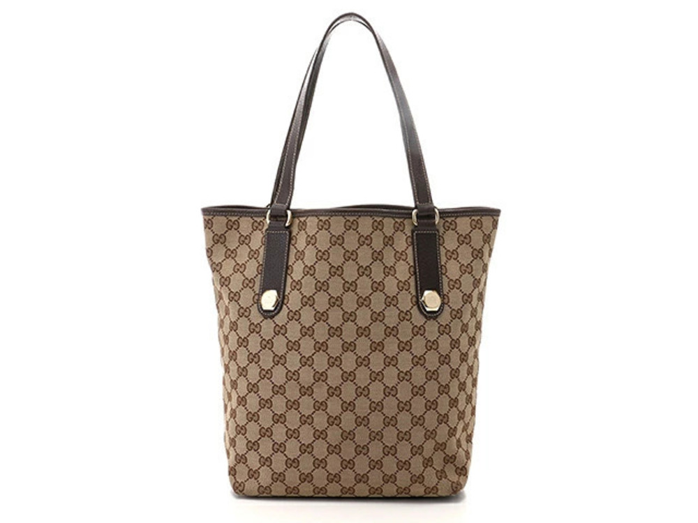 Gucci Bag Shoulder Tote GG Canvas Calfskin